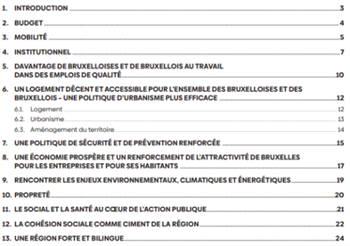 Brève d'actu-DPR table des matières