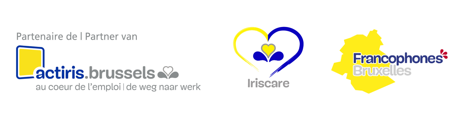 Logos Actiris, COCOF & Iriscare
