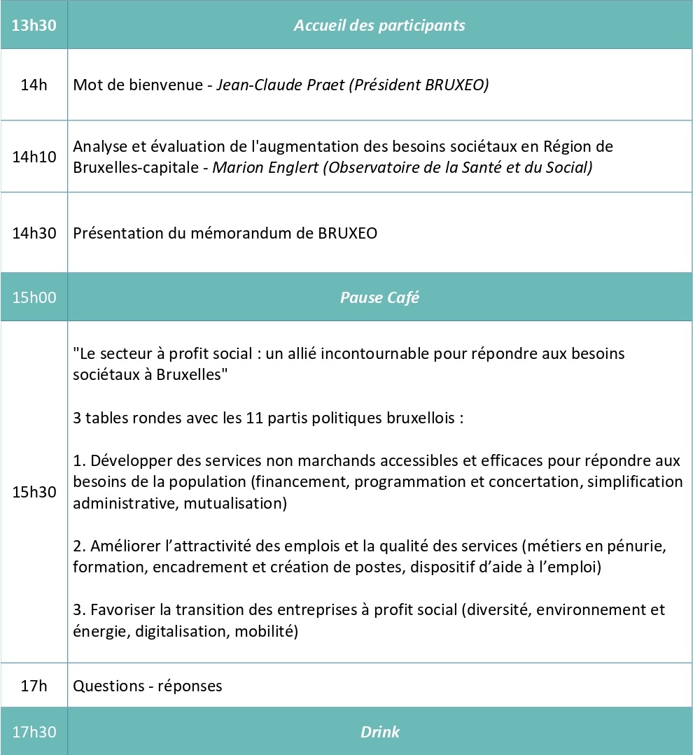 Programme rencontre-débat BRUXEO 2024